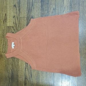 REUNITED Halter Neck Sleeveless Cinnamon Knit Top